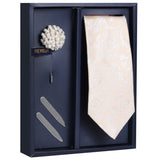 The Serene Styled Gift Box Includes 1 Neck Tie, 1 Brooch & 1 Pair of Collar Stays for Men | Genuine Branded Product from Peluche.in