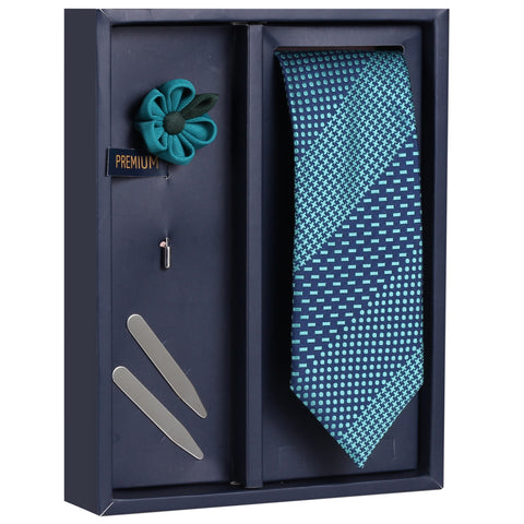 The Harlequin Gift Box Includes 1 Neck Tie, 1 Brooch & 1 Pair of Collar Stays for Men | Genuine Branded Product from Peluche.in
