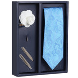 The Royal Blaze Gift Box Includes 1 Neck Tie, 1 Brooch & 1 Pair of Collar Stays for Men | Genuine Branded Product from Peluche.in