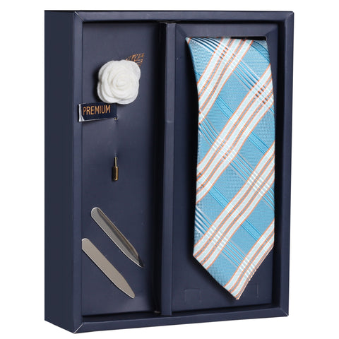 The Graceful Oper Gift Box Includes 1 Neck Tie, 1 Brooch & 1 Pair of Collar Stays for Men | Genuine Branded Product from Peluche.in