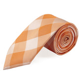 Dapper Orange Colored Microfiber Necktie for Men | Genuine Branded Product from Peluche.in