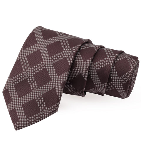 Urbane Brown Colored Microfiber Necktie for Men | Genuine Branded Product from Peluche.in