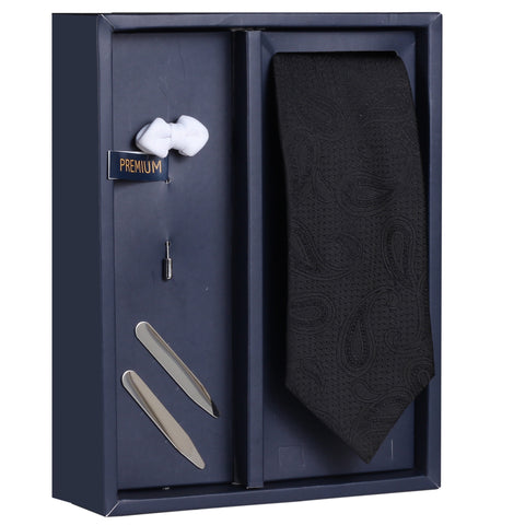 The Exquisite Brew Gift Box Includes 1 Neck Tie, 1 Brooch & 1 Pair of Collar Stays for Men | Genuine Branded Product from Peluche.in