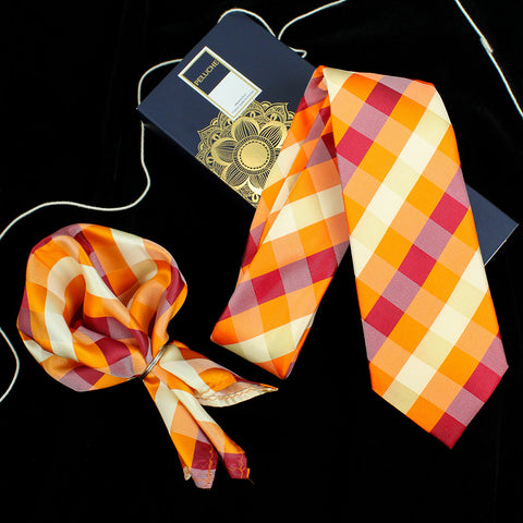 Neck Tie and Pocket Square Set for Men