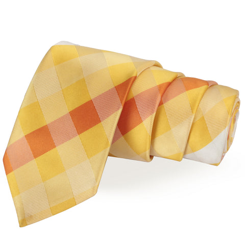 Groovy Yellow Colored Microfiber Necktie for Men | Genuine Branded Product from Peluche.in