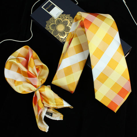 Neck Tie and Pocket Square Set for Men