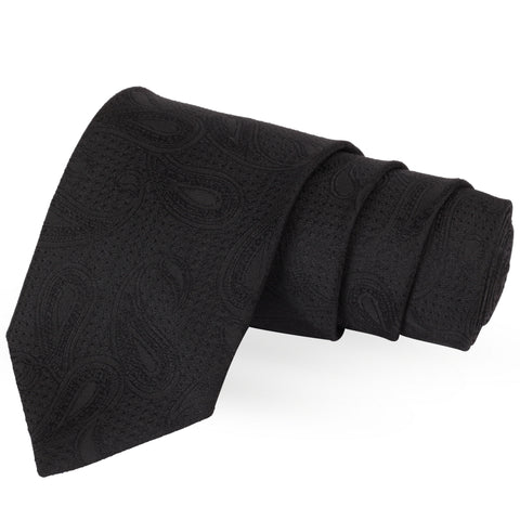 Charismatic Black Colored Microfiber Necktie for Men | Genuine Branded Product from Peluche.in