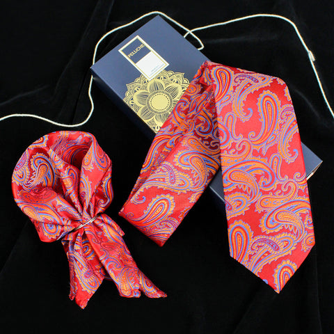 Neck Tie and Pocket Square Set for Men