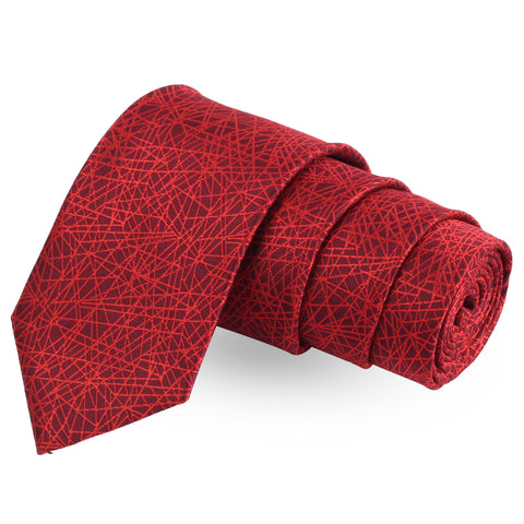 Amazing Web Red Colored Microfiber Necktie For Men | Genuine Branded Product  from Peluche.in