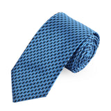 Peluche Mini Blue Arrows Microfiber Necktie For Men