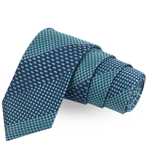 The Classic Medley Blue Colored Microfiber Necktie For Men | Genuine Branded Product  from Peluche.in