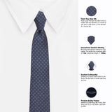 Peluche Floral Design Microfiber Necktie For Men
