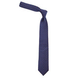 Peluche Graceful Square Blue Colored Microfiber Necktie For Men