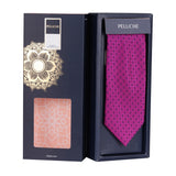 Peluche Notty Pink And Black Microfiber Necktie For Men