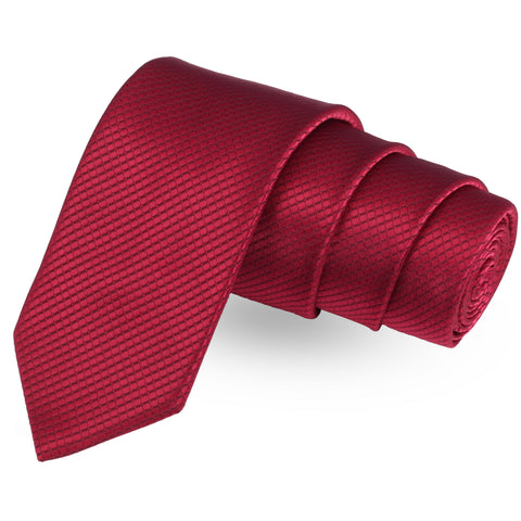 Mini Squares Red Colored Microfiber Necktie For Men | Genuine Branded Product  from Peluche.in