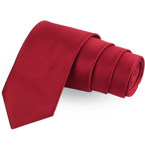 Classic Checkered Red Colored Microfiber Necktie For Men | Genuine Branded Product  from Peluche.in