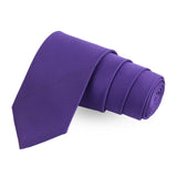 Classic Checkered Purple Colored Microfiber Necktie For Men | Genuine Branded Product  from Peluche.in