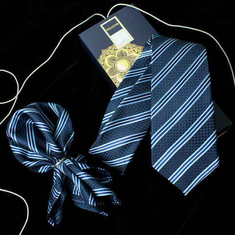 Neck Tie and Pocket Square Set for Men