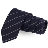 Eloquent Stripes Blue Colored Microfiber Necktie For Men | Genuine Branded Product  from Peluche.in