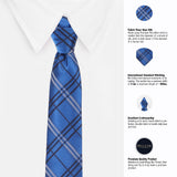 Peluche Blue Rush Microfiber Necktie For Men
