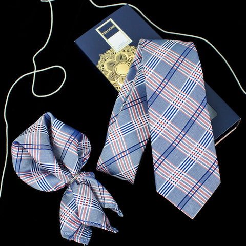 Neck Tie and Pocket Square Set for Men