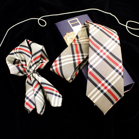 Neck Tie and Pocket Square Set for Men