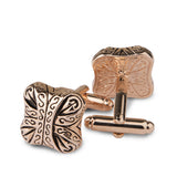 Peluche Rose Gold Contemporary Gold Metal Play Cufflinks for Men