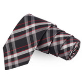 Double Checked Black Colored Microfiber Necktie For Men | Genuine Branded Product  from Peluche.in