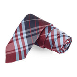Foxy Checks Red Colored Microfiber Necktie For Men | Genuine Branded Product  from Peluche.in