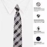 Peluche Squared Emblish Microfiber Necktie For Men
