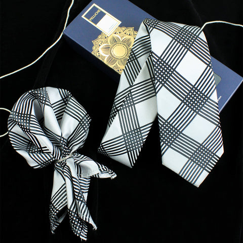 Neck Tie and Pocket Square Set for Men