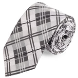 Peluche The Radiant Checks Microfiber Necktie For Men