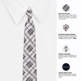 Peluche The Radiant Checks Microfiber Necktie For Men