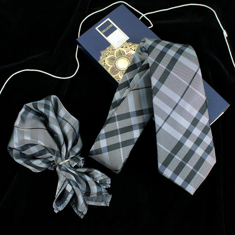Neck Tie and Pocket Square Set for Men