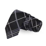 Refined Check Black Colored Microfiber Necktie For Men | Genuine Branded Product  from Peluche.in