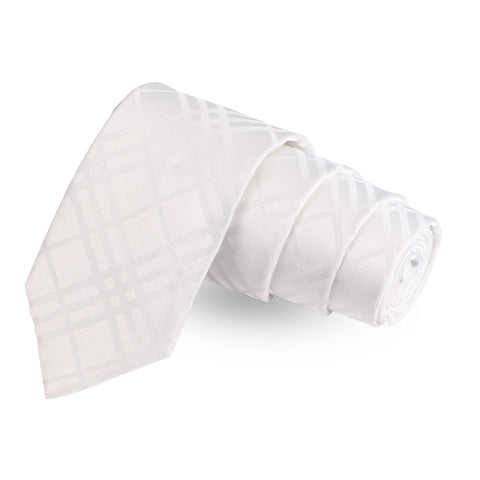 Stunning White White Colored Microfiber Necktie For Men | Genuine Branded Product  from Peluche.in