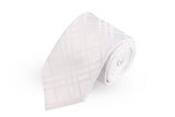 Peluche Stunning White Microfiber Necktie For Men