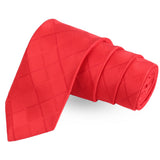 Absolute Checks Red Colored Microfiber Necktie For Men | Genuine Branded Product  from Peluche.in