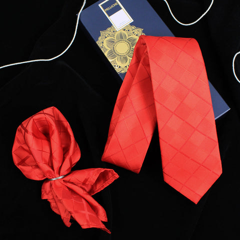Neck Tie and Pocket Square Set for Men