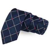 Alluring Checks Blue Colored Microfiber Necktie For Men | Genuine Branded Product  from Peluche.in