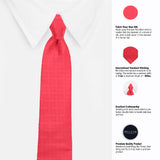 Peluche Striking Pink Microfiber Necktie For Men