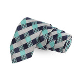 The Clubbed Design Blue Colored Microfiber Necktie For Men | Genuine Branded Product  from Peluche.in