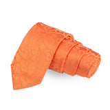 The Orange Vine Orange Colored Microfiber Necktie For Men | Genuine Branded Product  from Peluche.in