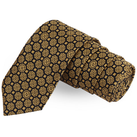 The Brown Flower Brown Colored Microfiber Necktie For Men | Genuine Branded Product  from Peluche.in