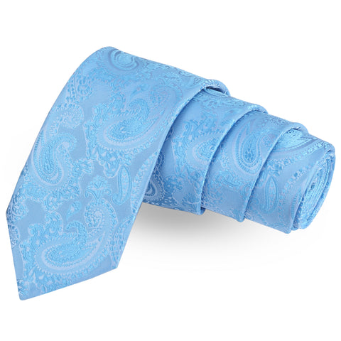 The Pulchritudinous  Blue Colored Microfiber Necktie For Men | Genuine Branded Product  from Peluche.in