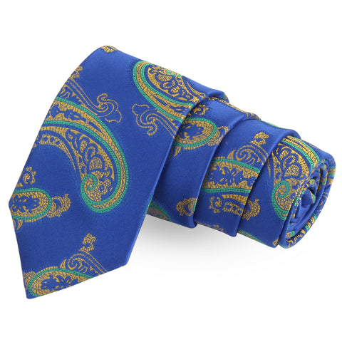 The Royal Blue Blue Colored Microfiber Necktie For Men | Genuine Branded Product  from Peluche.in