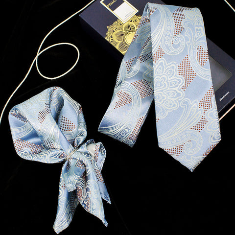 Neck Tie and Pocket Square Set for Men