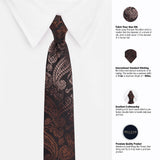 Peluche The Bewildering Black Microfiber Necktie For Men