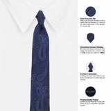 Peluche The Cerulean Blue Microfiber Necktie For Men