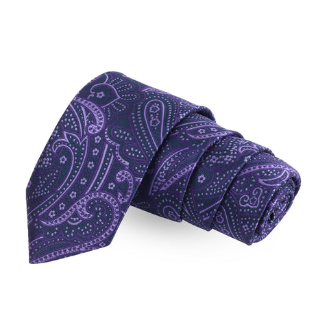 The Blissful Stir Purple Colored Microfiber Necktie For Men | Genuine Branded Product  from Peluche.in